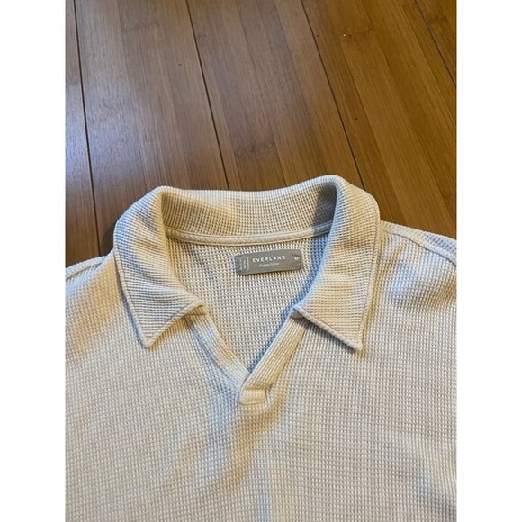 Everlane Textured Polo Shirt for Men - Beige - Men's MEdium - Picture 3 of 4